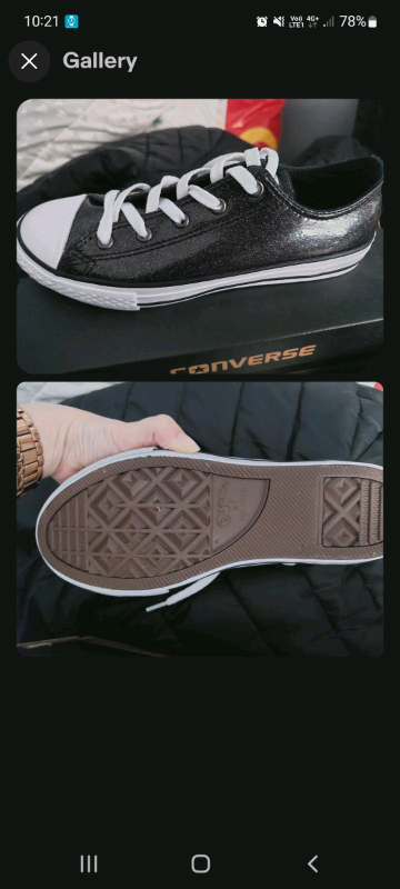 glitter converse size 1